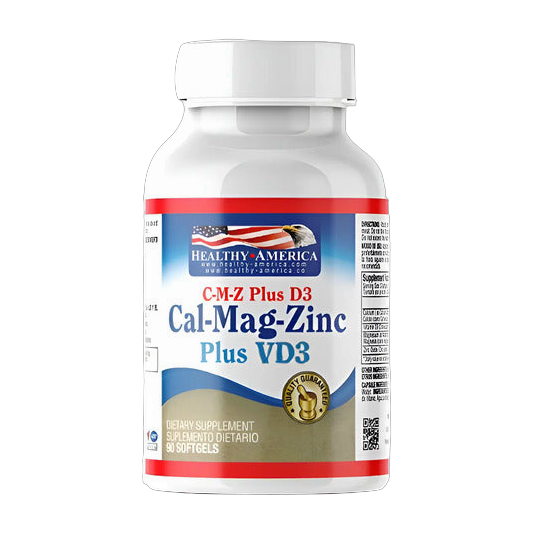 Cal-Mag-Zinc Plus VD3 Healthy America 90 Softgels