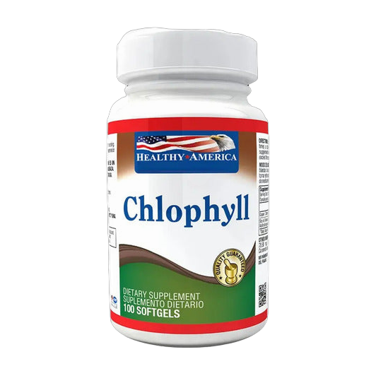 Chlophyll Healthy America 100 mg 100 Softgels · Clorofila con Cobre