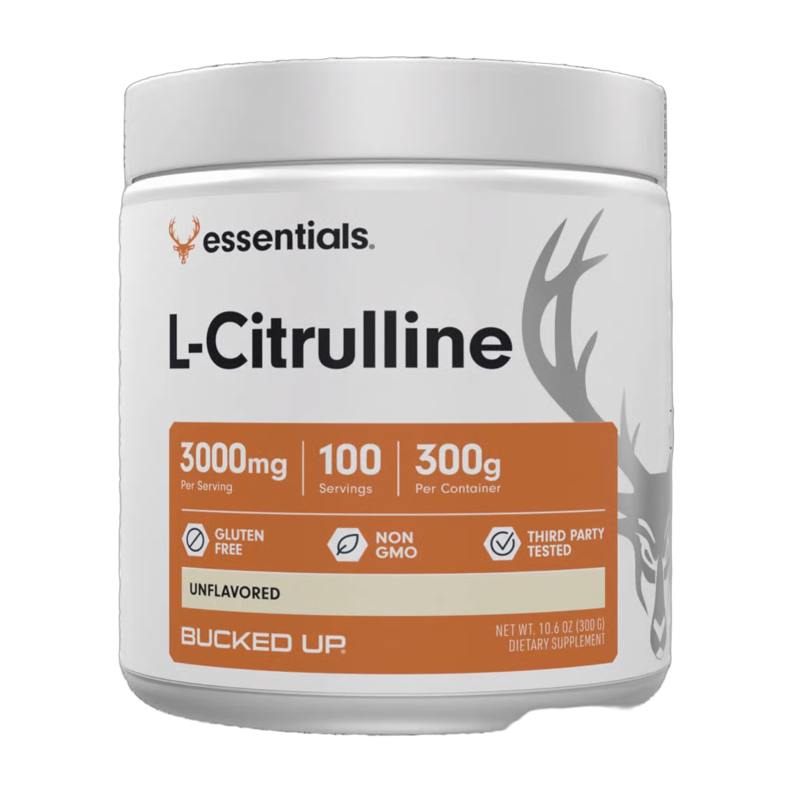 Bucked Up Essentials L-Citrulina 3000mg · 100 Porciones · Sin Sabor