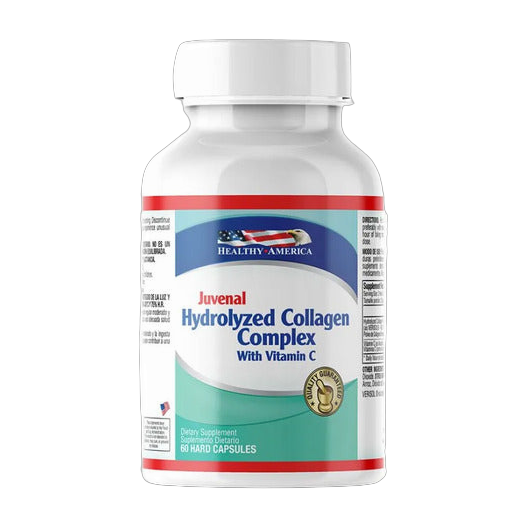 Colágeno Hidrolizado Juvenal Healthy America 1500 mg 60 Cápsulas con Vitamina C
