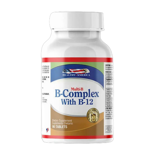 Complejo B con B12 Healthy America 90 Tabletas · Energía y Sistema Nervioso
