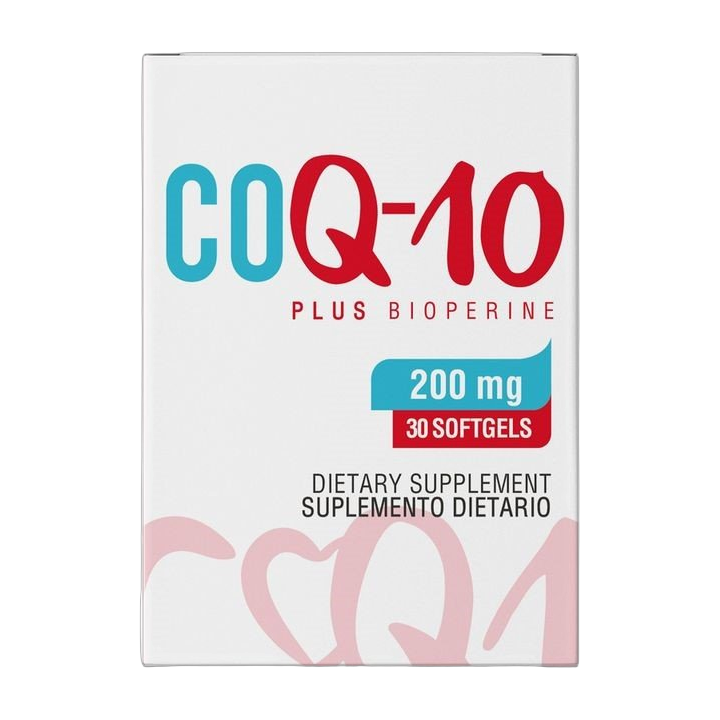 Healthy America CoQ-10 200 mg 30 Softgels · Coenzima Q10 con Bioperine