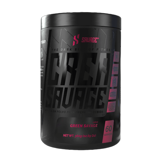 Savage Crea Savage Creatina Monohidratada 60 Servicios · Green Savage