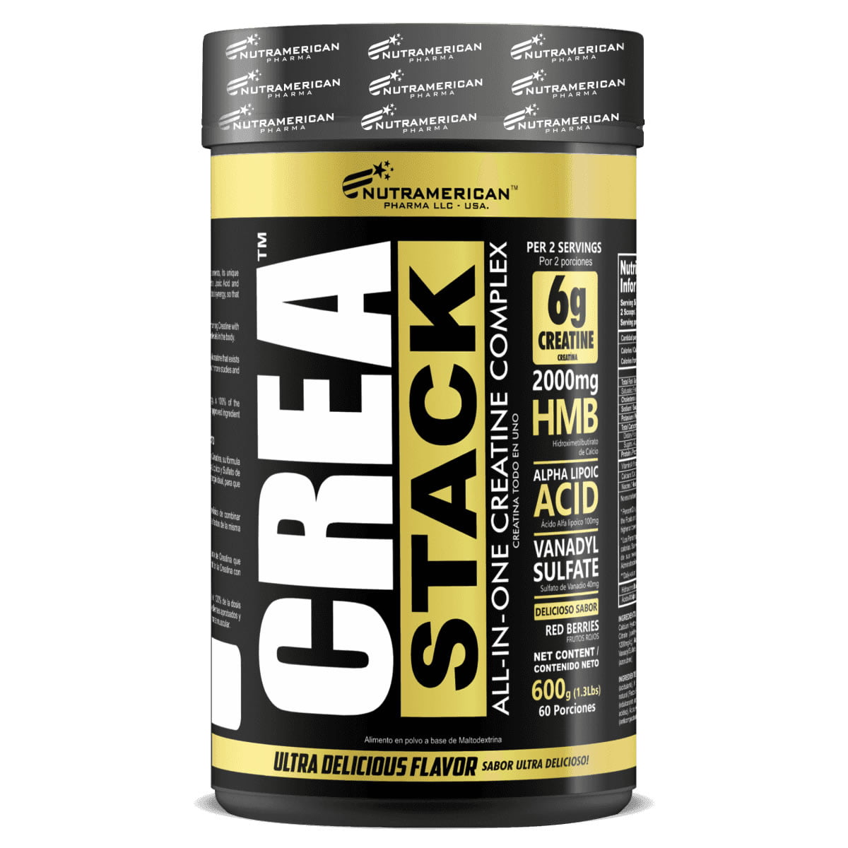 Crea Stack Megaplex Creatina con HMB 600 g 60 Porciones
