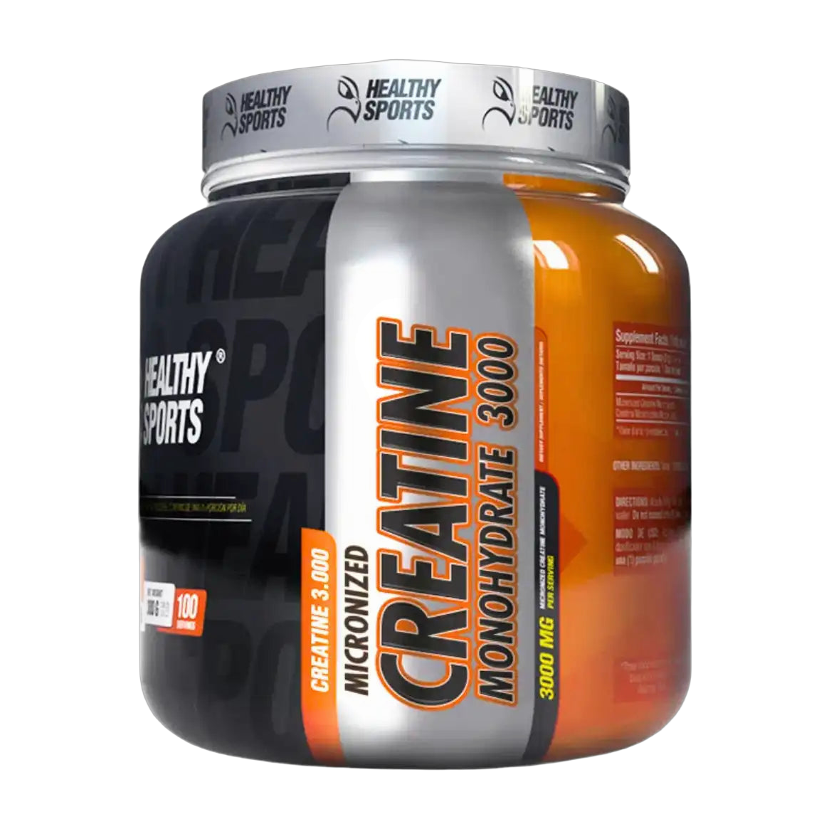 Creatina Monohidratada Micronizada Healthy Sports 300 g · 100 Servicios Sin Sabor