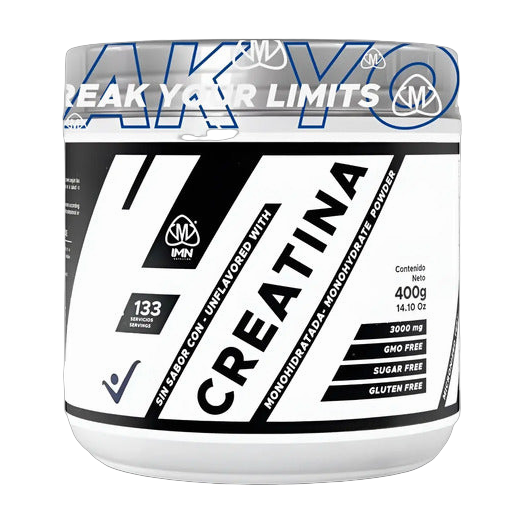 Creatina Monohidratada IMN Nutrition 400 g Sin Sabor · 100 % Vegana · 133 Porciones de 3 g