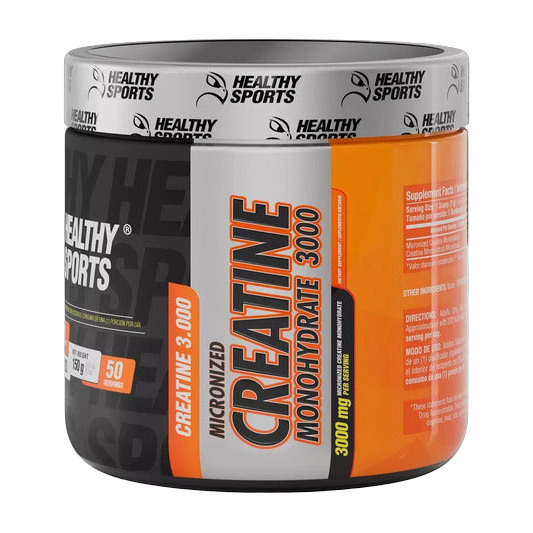 Creatina Monohidratada Micronizada Healthy Sports 150 g · 50 Porciones de 3.000 mg Sin Sabor
