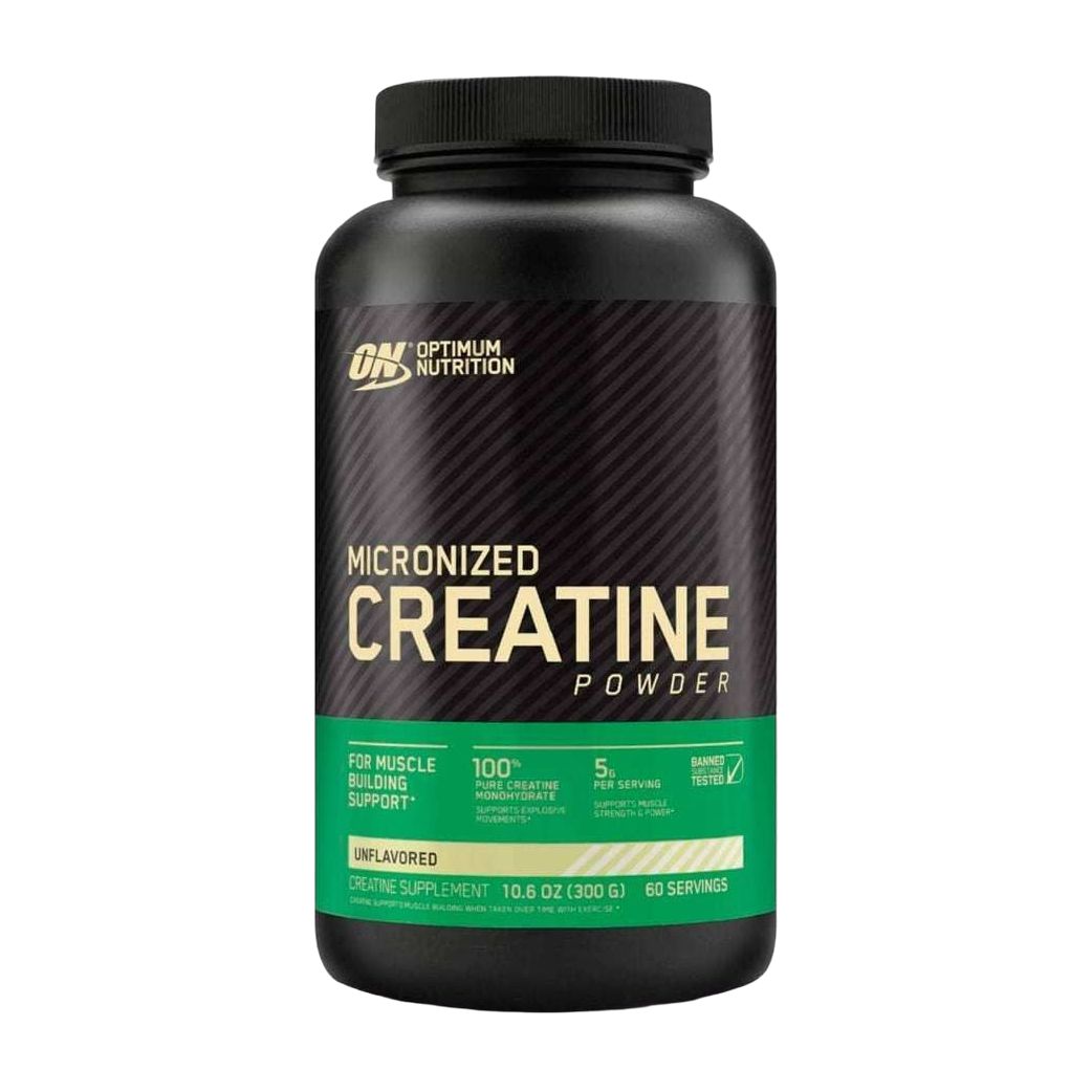 Creatina Monohidratada Micronizada Optimum Nutrition 300 g · 60 Servicios Sin Sabor