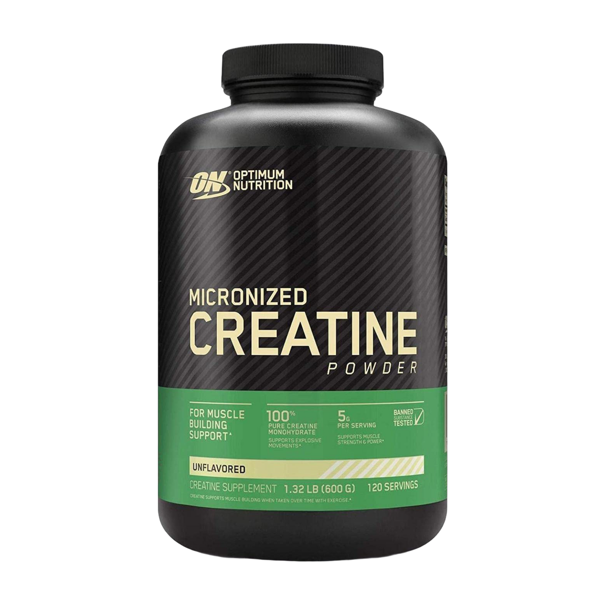 Creatina Monohidratada Micronizada Optimum Nutrition 600 g · 120 Servicios Sin Sabor