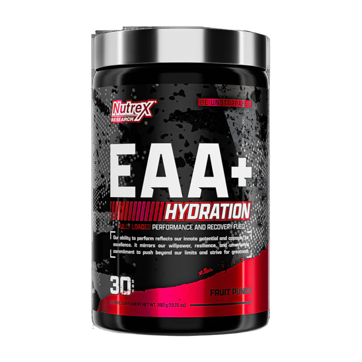 EAA+ Hydration Nutrex 390g Fruit Punch · Aminoácidos con Electrolitos
