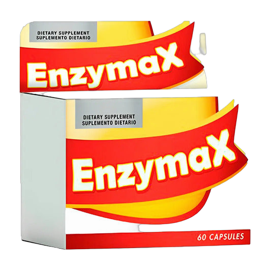 Enzimas Digestivas Enzymax Healthy America 60 Cápsulas · 9 Fuentes Enzimáticas con FOS y Lactobacillus