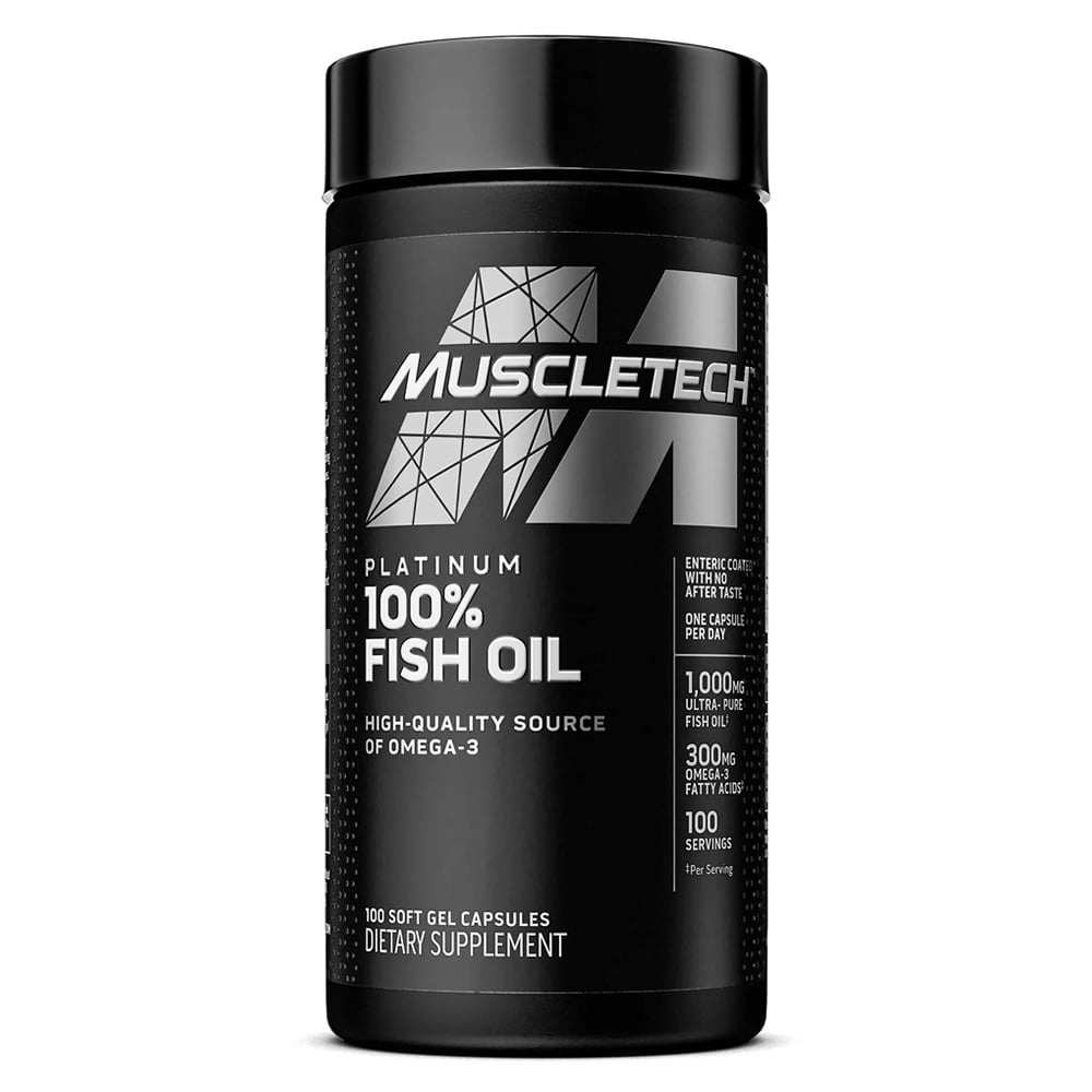 Platinum 100% Fish Oil MuscleTech 1000 mg 100 Softgels