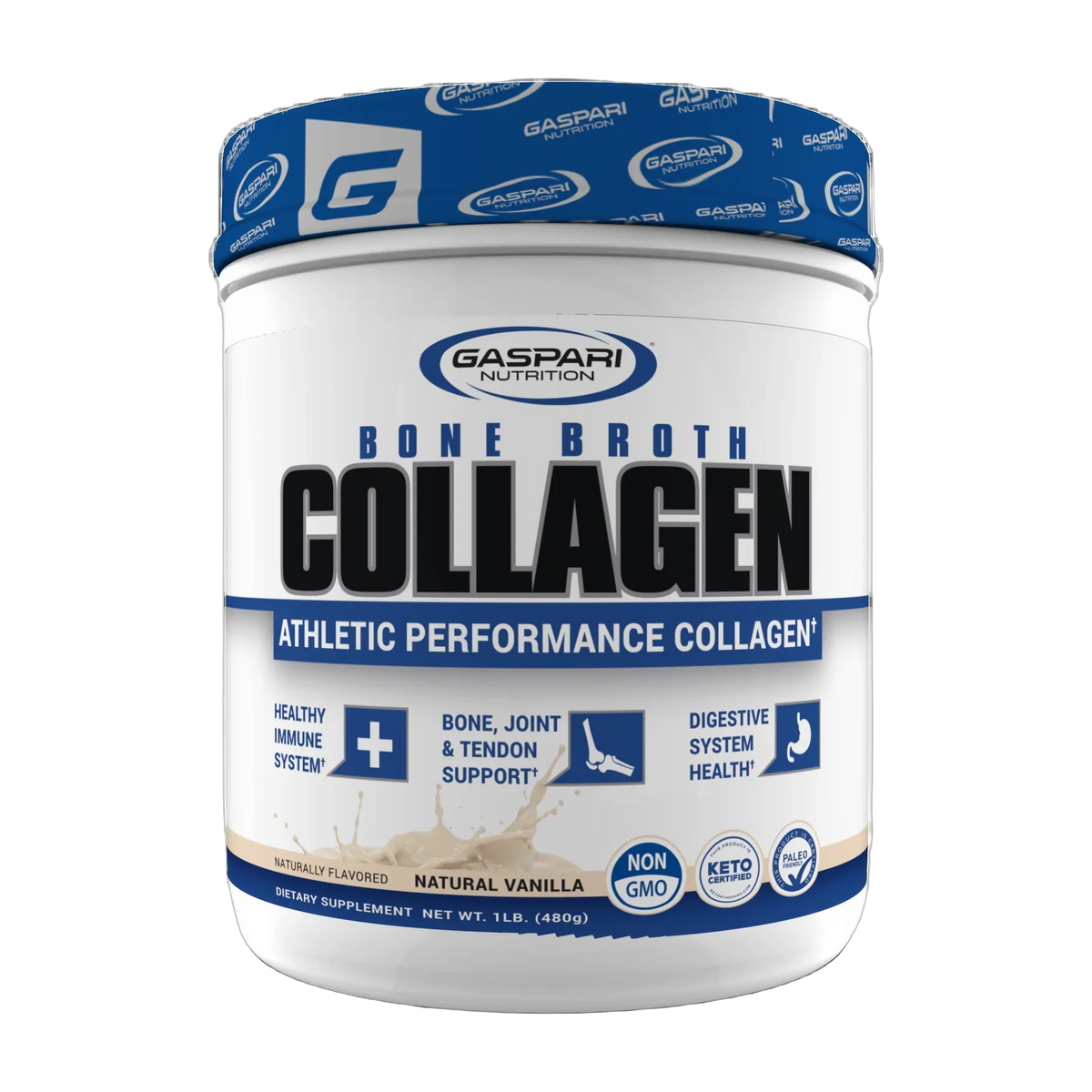 Gaspari Nutrition Bone Broth Collagen 1 Lb · Colágeno de Caldo de Huesos Vainilla