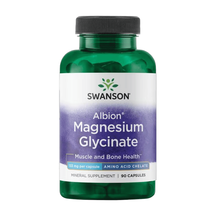 Glicinato de Magnesio 133 mg Swanson Albion · 90 Cápsulas