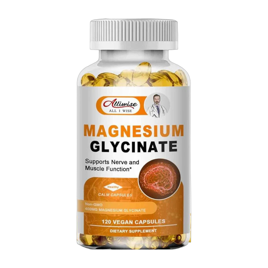 Glicinato de Magnesio 400 mg Alliwise · 120 Cápsulas Veganas