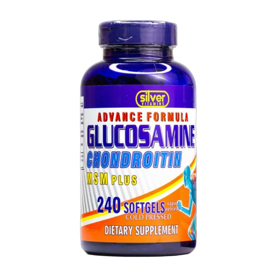 Glucosamina Condroitina MSM Silver Vitamins Softgels · Soporte Articular