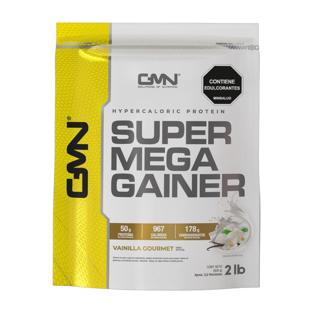GMN Super Mega Gainer Alimento Hipercalórico en Polvo 2LB · Vainilla