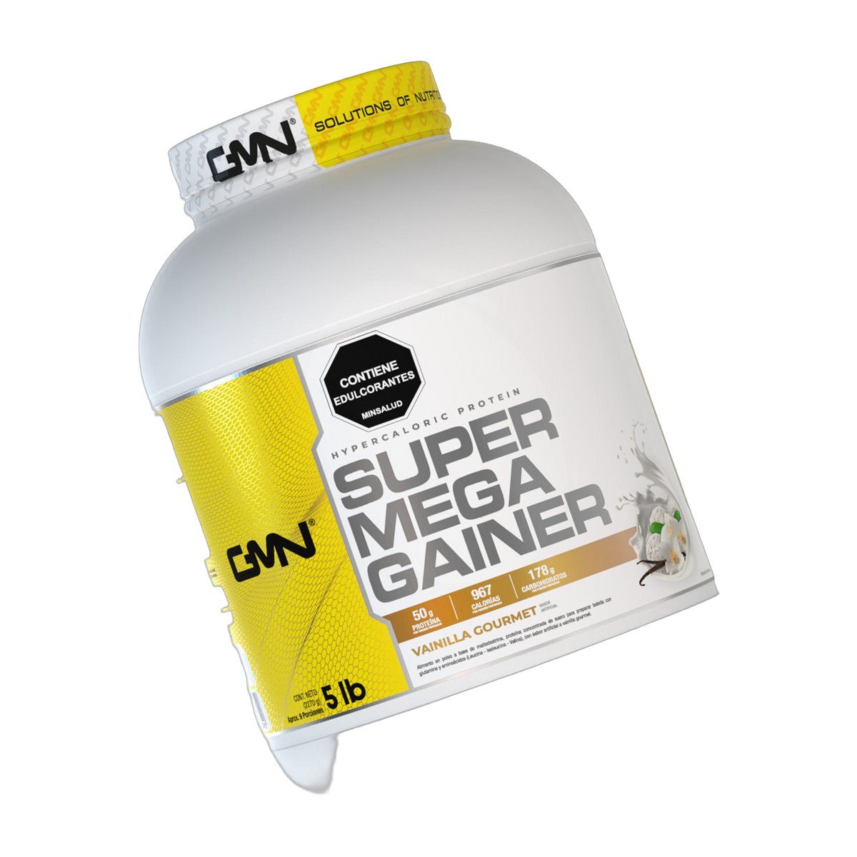 GMN Super Mega Gainer Alimento Hipercalórico en Polvo 5LB · Vainilla