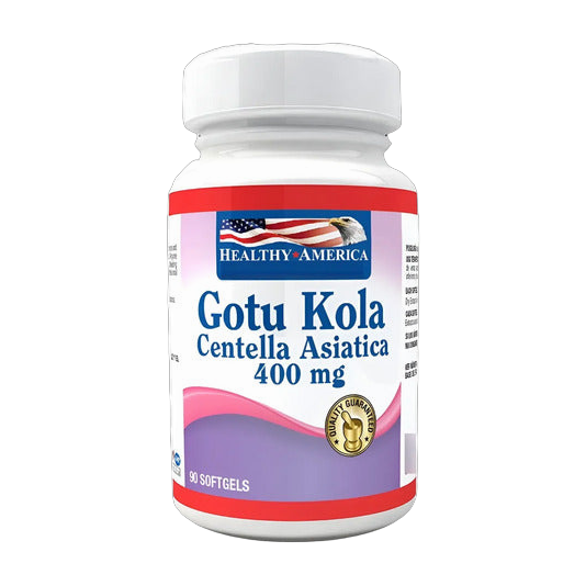 Gotu Kola Centella Asiática Healthy America 400 mg 90 Softgels