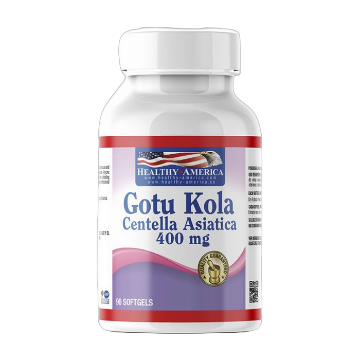 Healthy America Gotu Kola Centella Asiática 400 mg 90 Softgels · Fitoterapéutico
