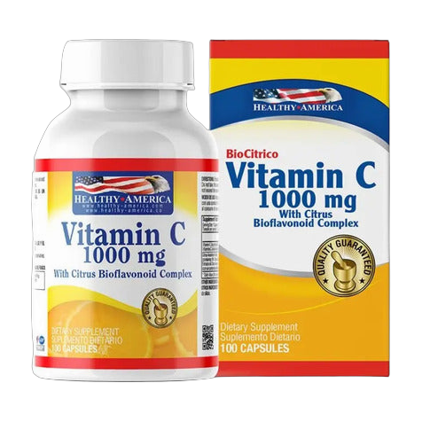 Healthy America Vitamina C 1000mg con Bioflavonoides Cítricos 100 Cápsulas