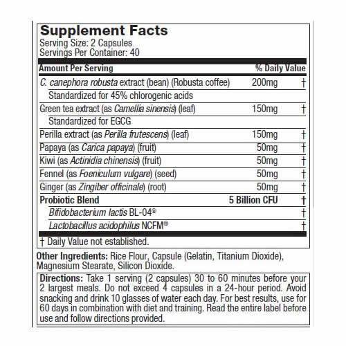 Hydroxycut Ultra Probiotic MuscleTech 5.000 Millones UFC 80 Cápsulas
