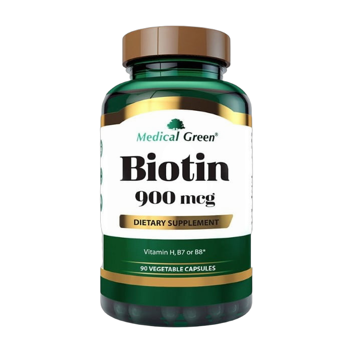Medical Green Biotina 900 mcg 90 Cápsulas · Vitamina B7 para Cabello, Piel y Uñas