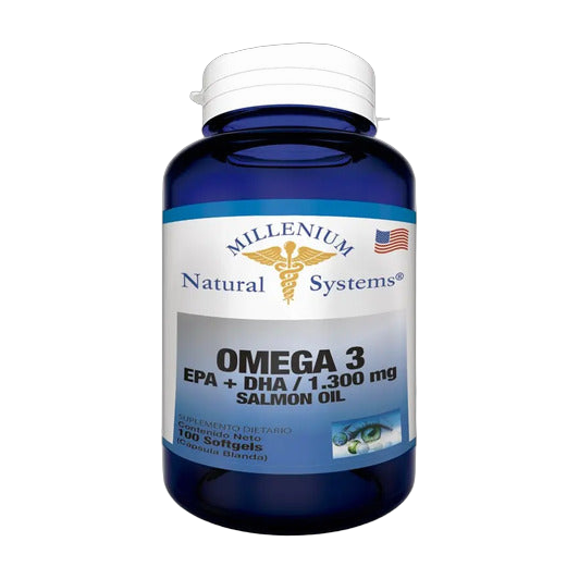 Millenium Omega 3 1300 mg EPA + DHA 100 Softgels Sin Sabor
