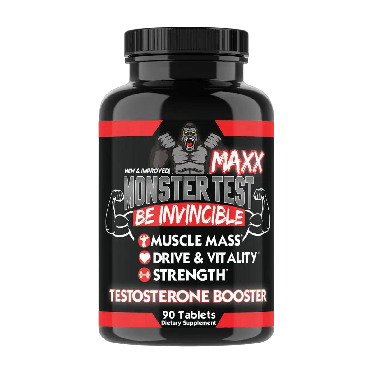 Monster Test Maxx Angry Supplements 90 Tabletas · D-Aspártico y Ashwagandha
