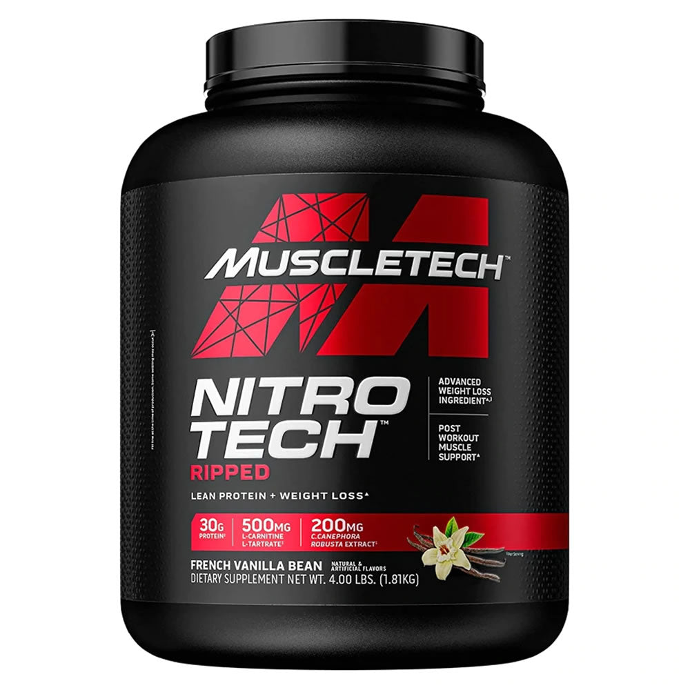 Nitro-Tech Ripped MuscleTech 30 g Proteína 4 Lb Polvo