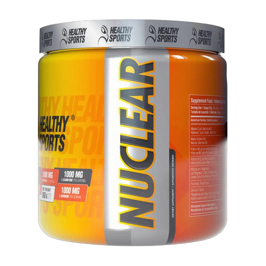 Nuclear Pre-Entreno Healthy Sports 180 g Frutos Rojos · Creatina, Citrulina y Guaraná