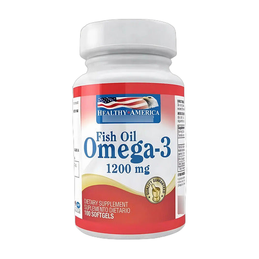 Omega 3 Fish Oil Healthy America 1200 mg 100 Softgels