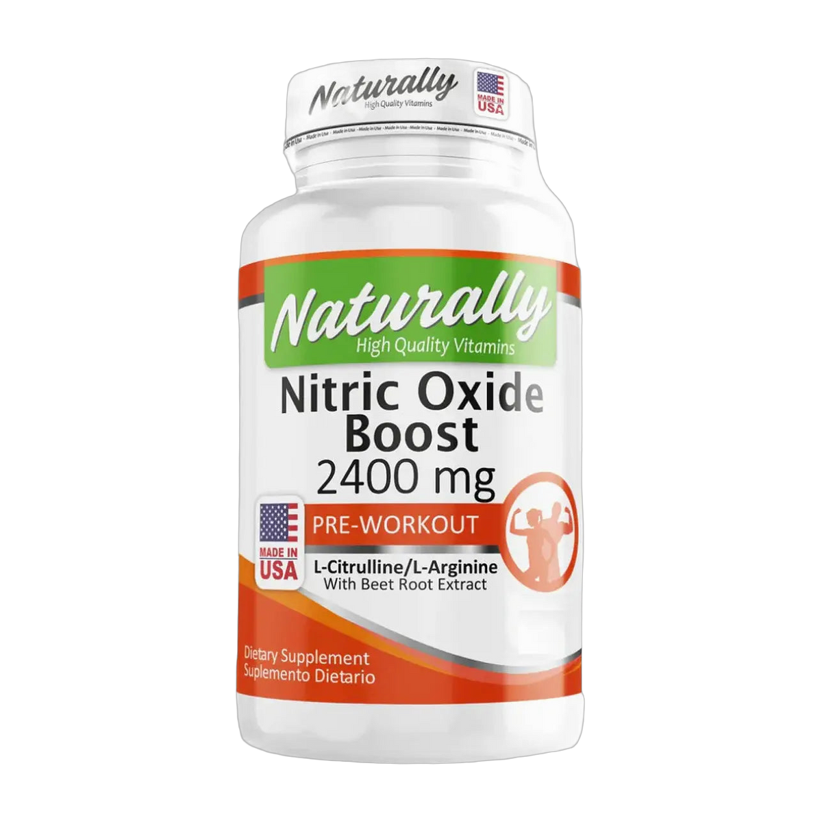 Nitric Oxide Boost Naturally 2400 mg · L-Citrulina, L-Arginina y Remolacha · 60 Cápsulas