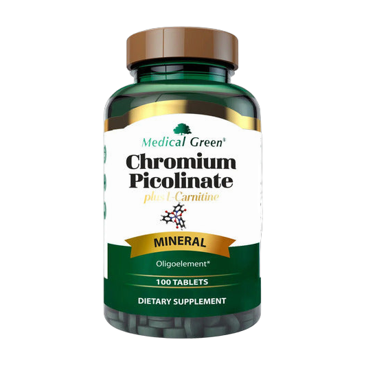 Picolinato de Cromo con L-Carnitina Medical Green 100 Tabletas
