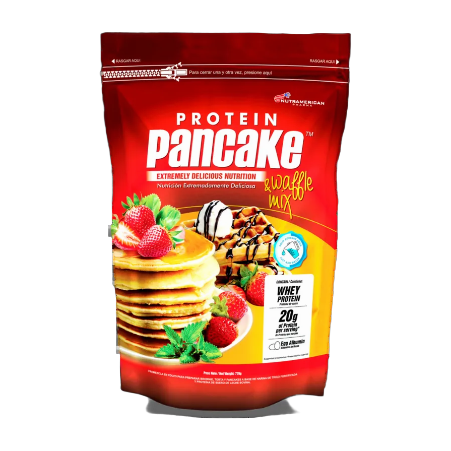 Protein Pancake & Waffle Nutramerican Pharma 770 g · Mezcla Proteíca para Panqueques y Wafles
