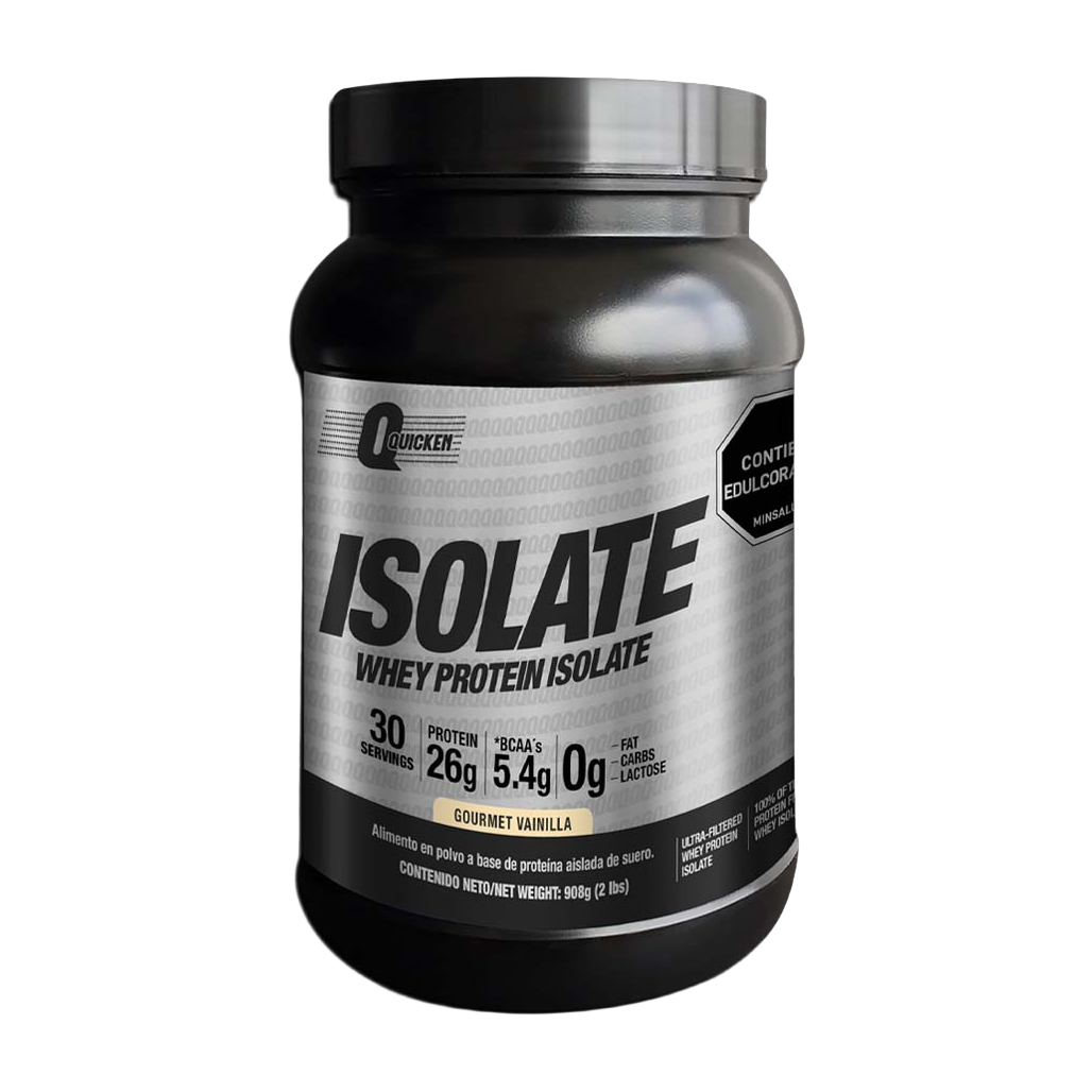 Quicken Isolate Whey Protein Isolate 908 g Vainilla Gourmet · Sin Lactosa