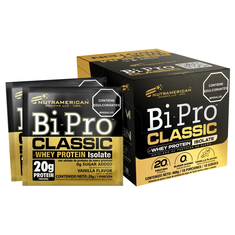 Bi Pro Classic Nutramerican Sachets Vainilla (18 Sobres) · Whey Protein