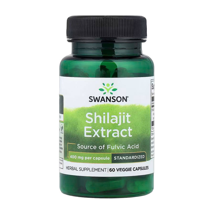Shilajit Extract Swanson 400 mg 60 Cápsulas Vegetales