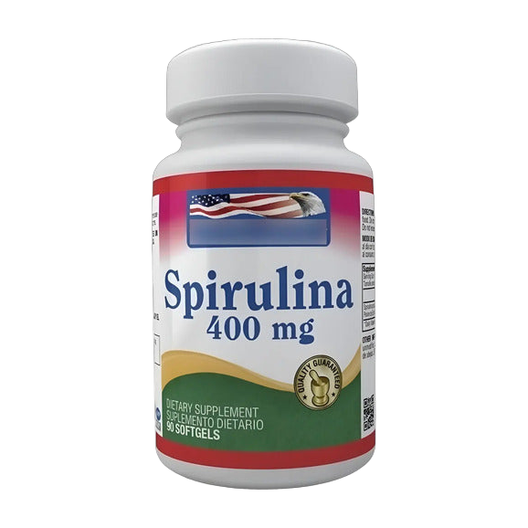 Spirulina Healthy America 400 mg 90 Softgels · Alga Arthrospira platensis