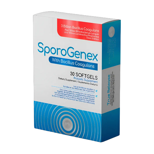 Sporogenex Healthy America 30 Softgels · Probiótico 5.000 Millones UFC