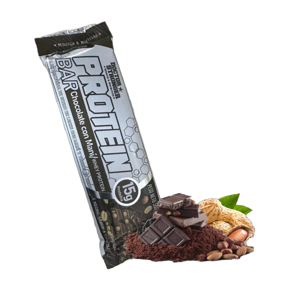 Doctor Stronger Chocolate con Maní Strong Bar Unidad 50 g - Proteína de Suero