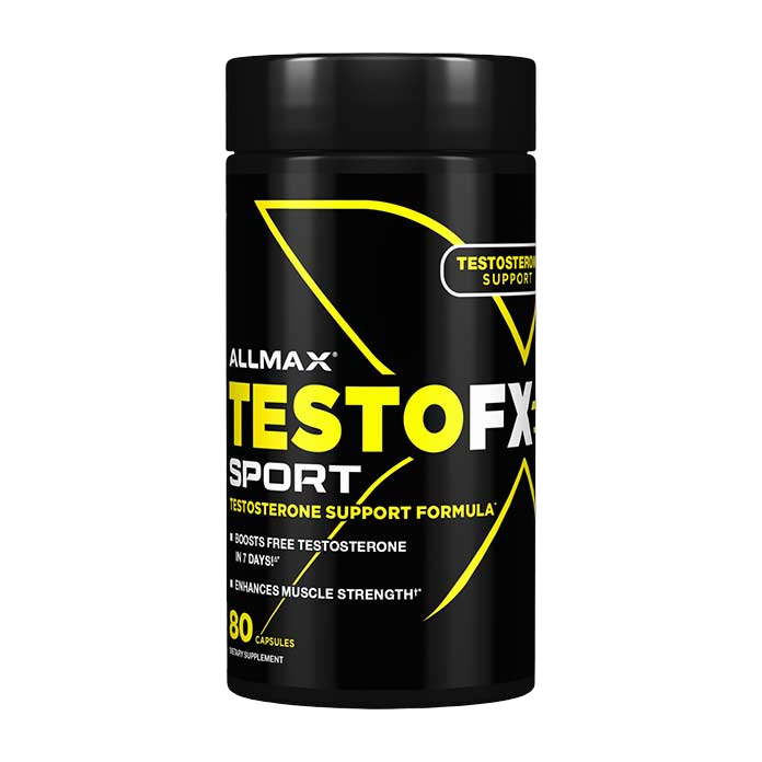 TestoFX Allmax 90 Cápsulas · Soporte de Testosterona