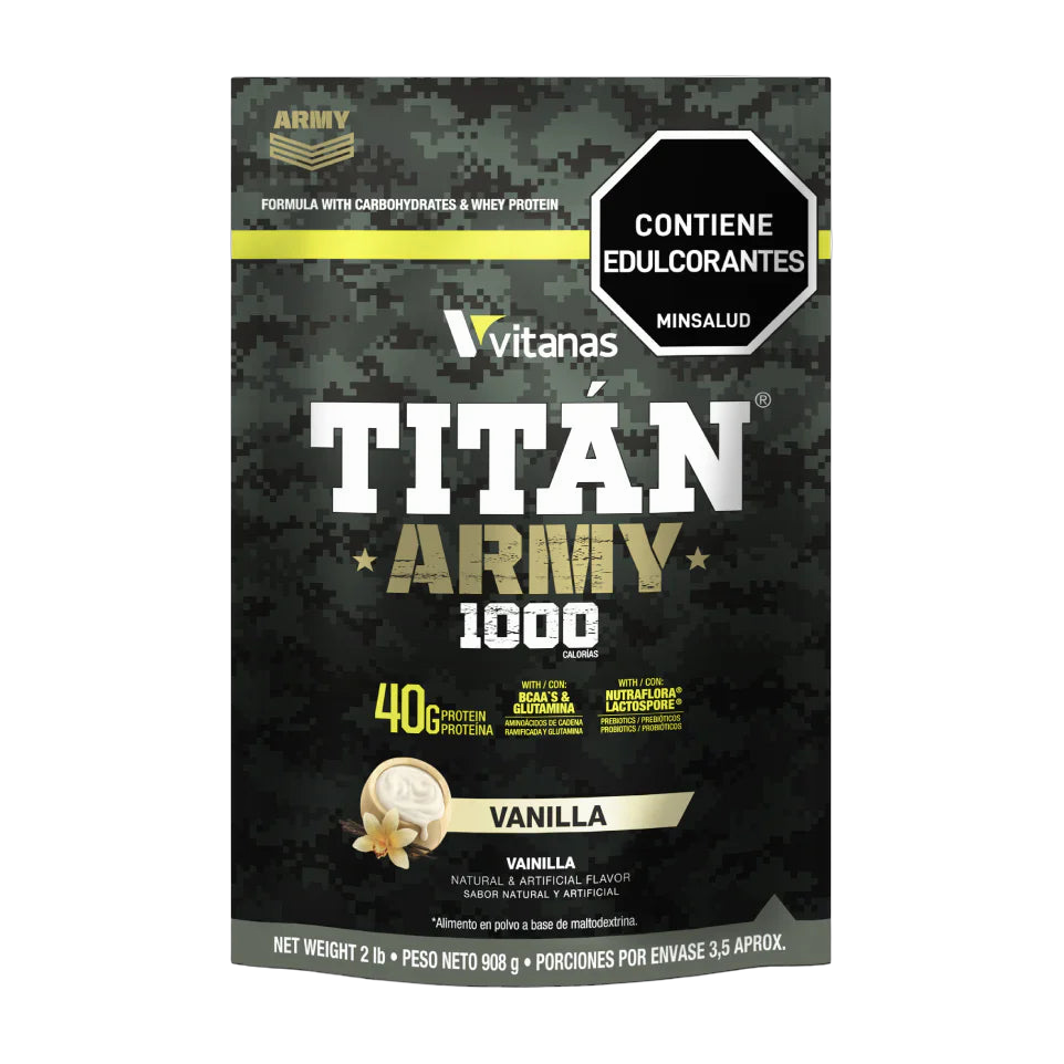 Titan Army Vitanas 2 Lb Vainilla · Alimento Hipercalórico 1.000 kcal