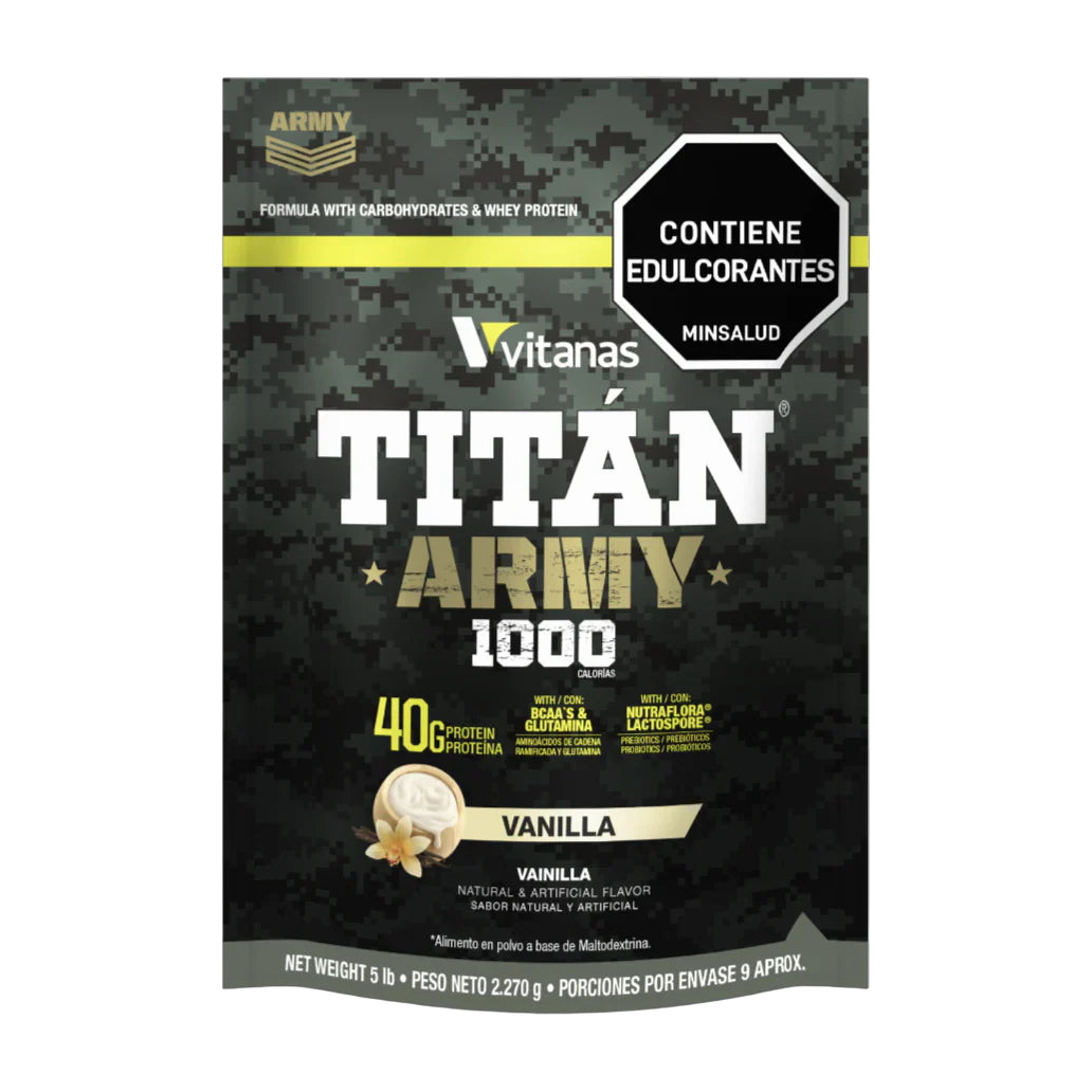 Titan Army Vitanas 5 Lb Vainilla · Alimento Hipercalórico 1.000 kcal