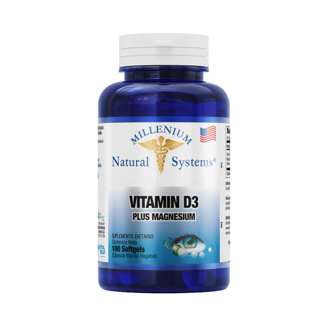 Vitamin D3 Plus 2000 UI Magnesium x 100 Softgels