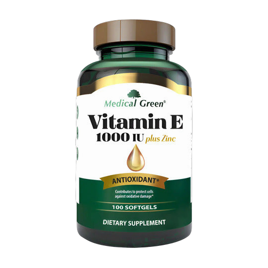 Vitamina E 1000 UI con Zinc Medical Green · 100 Softgels